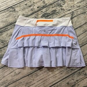 Lululemon Run Pace Setter Skirt Regular Cool Breeze Nimbus Skort Tennis Sz 6